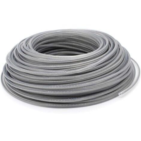 Sollbry Fil Coupe Bordure Universel, Ligne de Trimmer Strimmer en Acier 3.0 mm, Fil d'acier Débroussailleuse Robuste pour Bosse Tête Tondeuse À Gazon de Jardinage