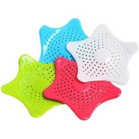 Sollbry Filtro de drenaje para fregadero de baño con forma de estrella, colador, tapa de trampa para lavabo.