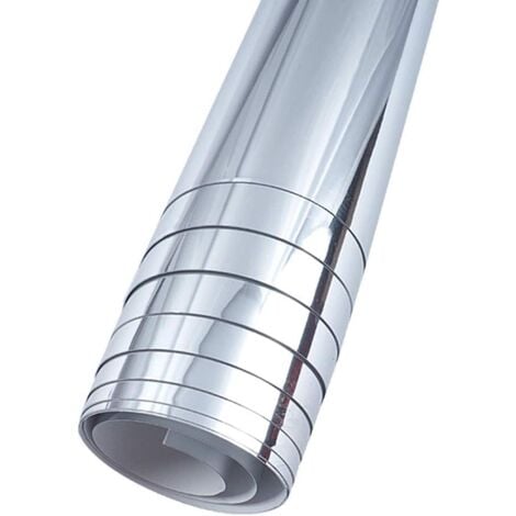Sollbry Flexible Spiegelfolien, Spiegel-Wandaufkleber, selbstklebende, glasfreie Spiegelfliesen, selbstklebender Wandspiegel für Badezimmer, Schlafzimmer, Kommode, Küchenwände (0,2 mm, 50 x 200 cm)