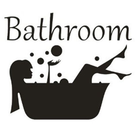 Sollbry Frau Badezimmer Türaufkleber, Wanddekoration, Toilettenwandaufkleber, lustige süße Accessoires, dekoratives Poster für Mädchenzimmer