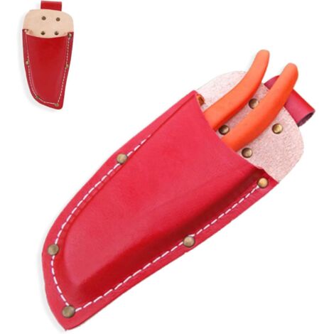 Sollbry Funda de cuero para tijeras de podar, funda para herramientas de jardín, bolsa para alicates, tijeras de podar, tijeras y cuchillos.