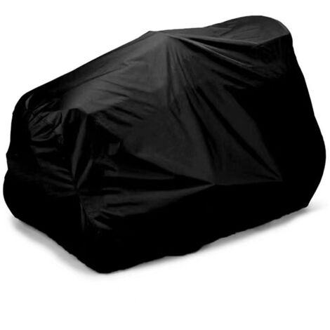 Sollbry Funda para cortacésped de exterior, de poliéster Oxford 210D, impermeable, resistente a los rayos UV (negra, 183 × 137 × 117 cm)