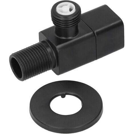 Sollbry G1 / 2 Angle Valve Mélangeur Vanne D'arrêt D'eau Sortie Angle Salle De Bains Toilette Lavabo Accessoire Noir