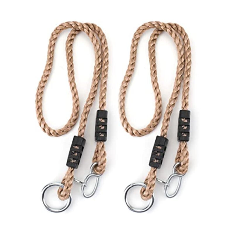 Sollbry garden-line Kit de cordes : 2 x cordes d'extension réglables pour balançoire 110-180 cm avec suspension