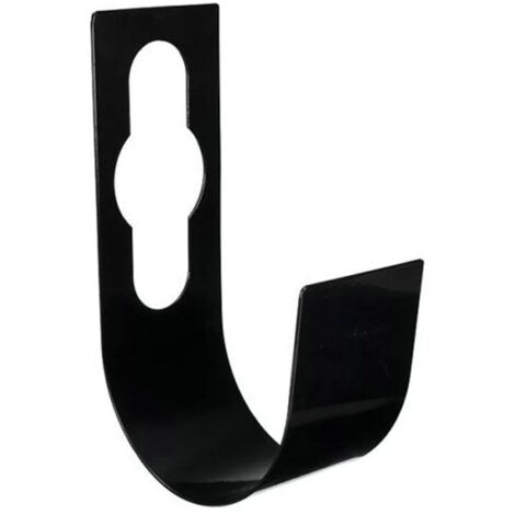 Sollbry Gartenschlauchhalter, schwarzer Stahl, erweiterbarer Gartenschlauch-Aufbewahrungshaken, Metall-Wandhalterung für den Außenbereich, robust, 1 Packung (21,5 x 11,7 x 7,5 cm)