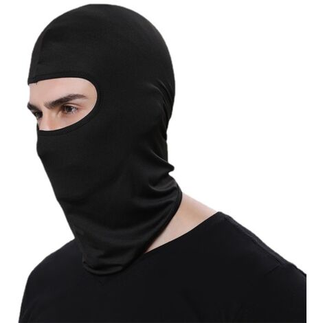 Sollbry Gesichtsmaske, Sommer-Kühlhalstuch, UV-Schutz, Motorrad-Ski-Schal für Männer/Frauen, Schwarz