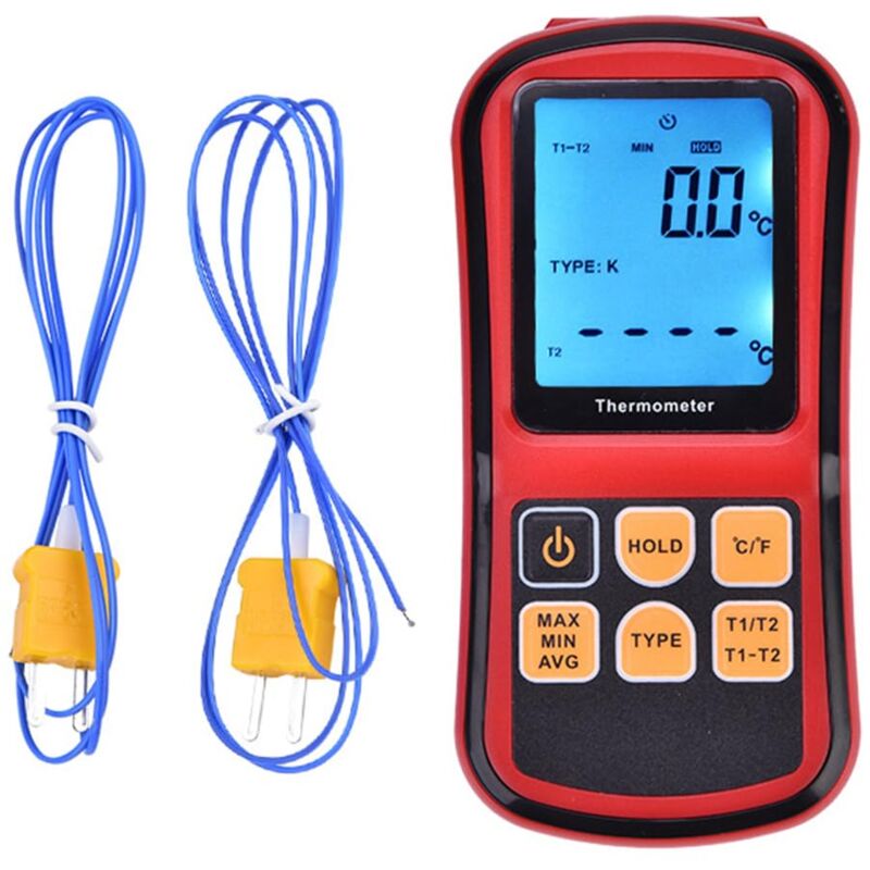 Sollbry - GM1312 Thermomètre numérique à double canal avec écran lcd