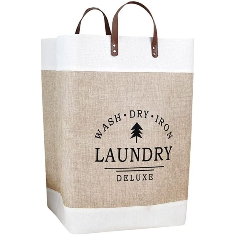 Grand panier à linge, panier à linge, rangement de jouets et de vêtements pour chambres et salles de bain, pliable - Sollbry