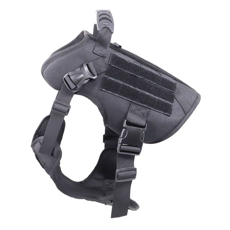 Harnais tactique pour chien de grande taille, harnais robuste avec poignée, gilet anti-traction pour chien de grande race, harnais militaire réglable