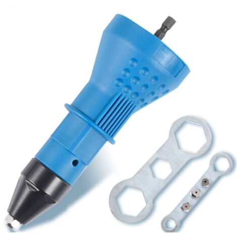 Sollbry Herramienta remachadora, accesorio profesional para remachadora eléctrica, adaptador de taladro remachador inalámbrico, herramienta de inserción