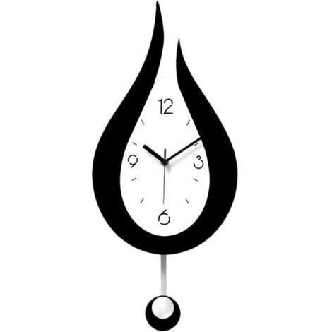 Sollbry Horloge Murale Silencieuse Gouttelettes D'eau Swing Horloge Murale Design Moderne De Style Nordique Salon Mural Horloge Murale De Chambre À Coucher De Mode