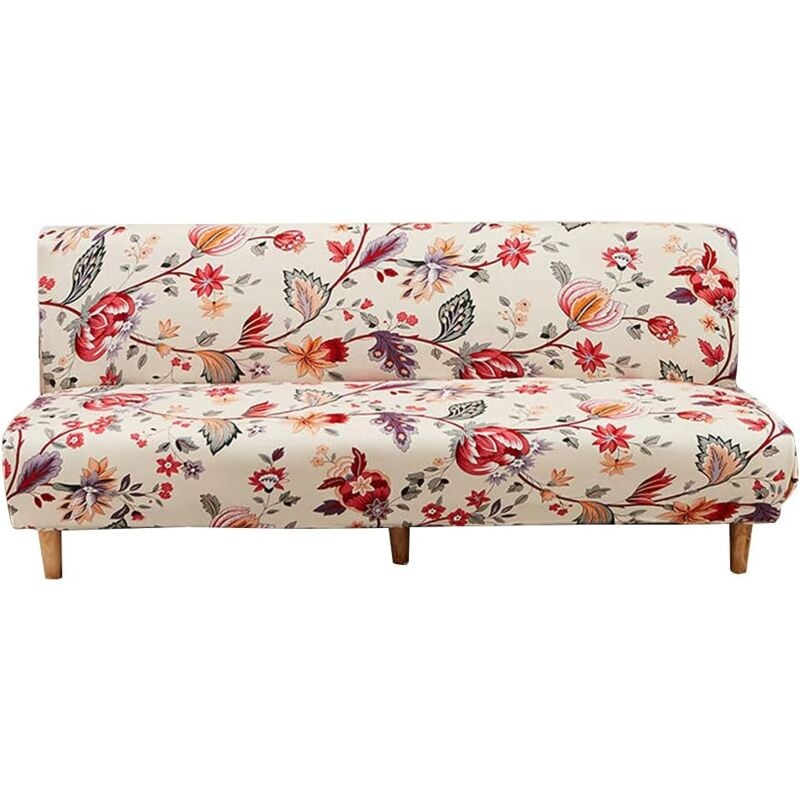 Housse 3 Places Housse de canapé sans accoudoirs Extensible Housse canapé sans Bras Housse de canapé-lit Pliante élastique(190210cm) - Sollbry