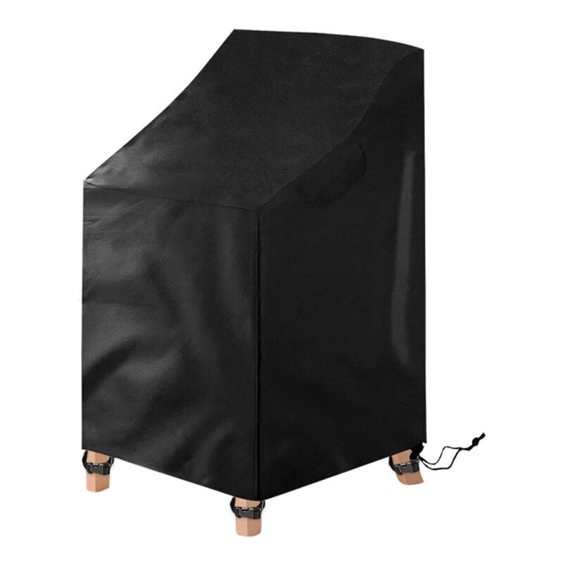 Sollbry Housse Chaise Jardin Empilable Imperméable, Tissu Oxford Housse Chaise Extérieur pour chaises de Jardin et de Balcon, Coupe-Vent, Anti-UV