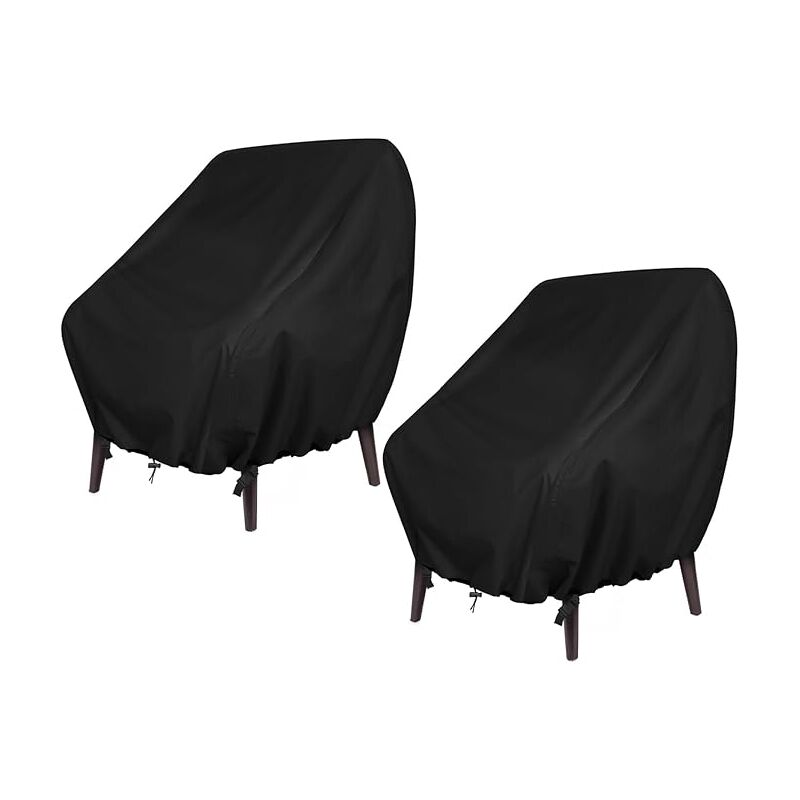 Housse de Chaise de Jardin 2 pièces, Housse pour Fauteuil 89x97x74cm, Housse de Protection pour chaises Extérieur, Tissu Oxford 210D Imperméable,
