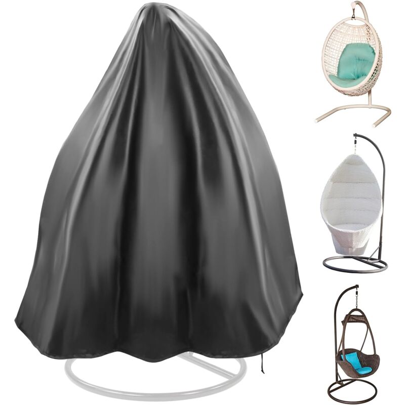 Housse de Chaise Suspendue Grande Housse Oeuf Suspendu Extérieur en Tissu Oxford 420D Housse Fauteuil Suspendu Imperméable et Protection uv, 190x115