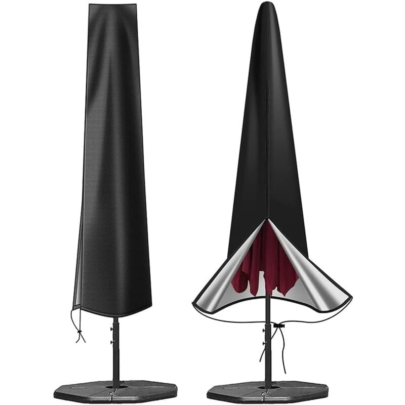 Sollbry - Housse de Parasol de Jardin, Housse de Parapluie de Patio avec Zip 210D Oxford Umbrella Covers Waterproof Anti-UV 190x50x30CM