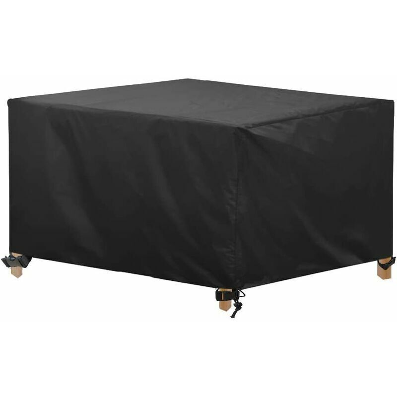 Housse de protection imperméable pour table de jardin en tissu Oxford résistant, 150 x 150 x 75 cm - Sollbry