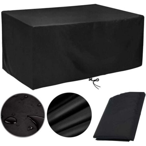 Sollbry – Housse de table de jardin 160x100 cm – Imperméable en tissu Oxford – Résistante aux UV et déchirures – Protection extérieure durable
