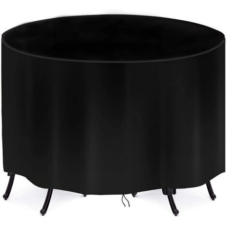 Sollbry Housse de table de patio ronde imperméable, tissu Oxford robuste, housse de meubles de patio, ensemble de chaises de table de patio, housses pour table ronde de jardin, ensemble de salle à man