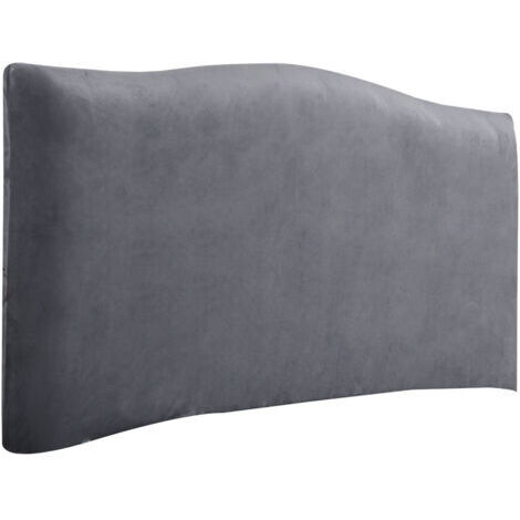 Sollbry Housse de tête de lit élastique pour tête de lit -150 cm-pour tête de lit 140-170 cm, gris