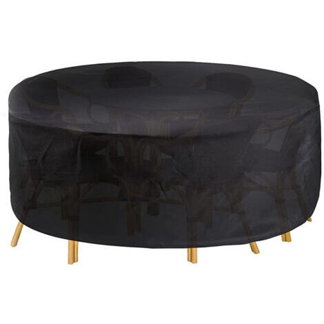 Sollbry Housse Salon de Jardin Rond, 210D Oxford Bâche Salon de Jardin Imperméable, Housses de Protection Table Ronde,  Meubles de Jardin Exterieur (163x84cm)
