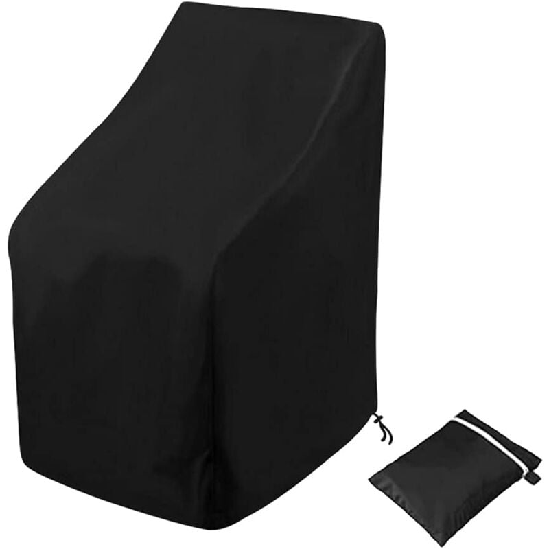 Sollbry - Housses de chaise empilables imperméables, housses de meubles de patio d'extérieur, housses de chaises empilées 210D Oxford pour chaises