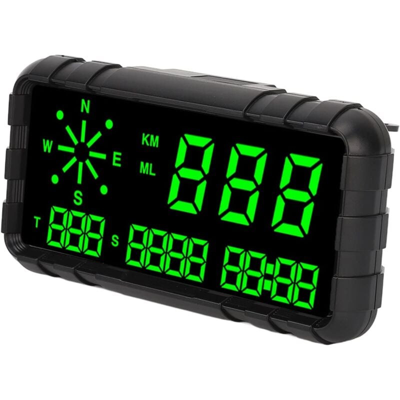 Sollbry - hud de Voiture, Affichage Numérique Universel du Compteur de Vitesse gps hud avec Avertissement de Survitesse/alarme de Conduite de Fatigue