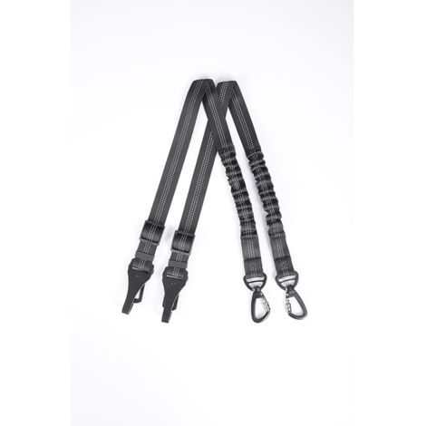 Sollbry Hunde-Auto-Sicherheitsgurt, längenverstellbare Hundeleine mit Stoßdämpfung, Sicherheitsverriegelung für alle Haustiere, Katzen und Hunde – schwarzes Nylon – 2 Stück