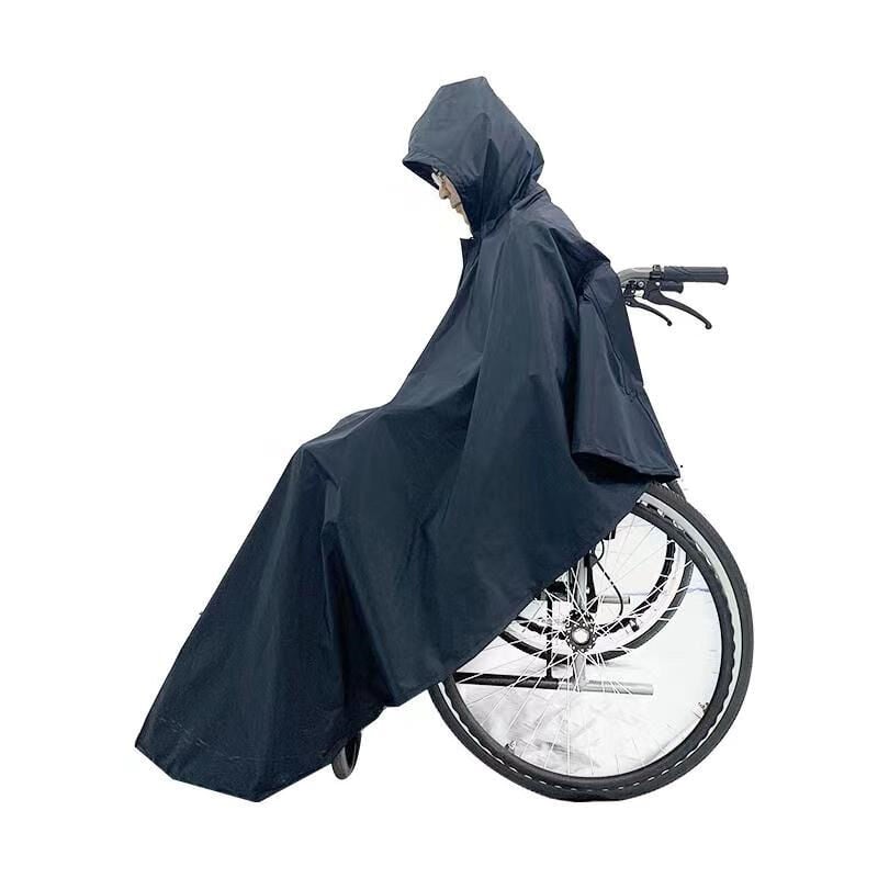 Sollbry - Imperméable pour fauteuil roulant, poncho à capuche léger et imperméable avec bandes réfléchissantes Imperméable pour personnes âgées et