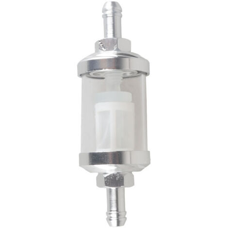 Sollbry Inline-Kraftstofffilter-Set, Klarglas (Silber)
