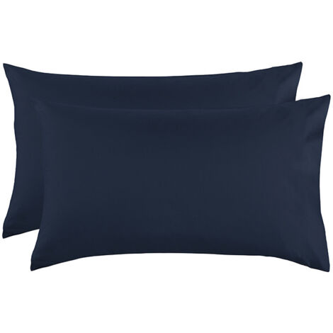 Sollbry Juego de 2 fundas de almohada de microfibra, suaves y con cierre de sobre, antiarrugas, 50 x 76 cm, azul marino