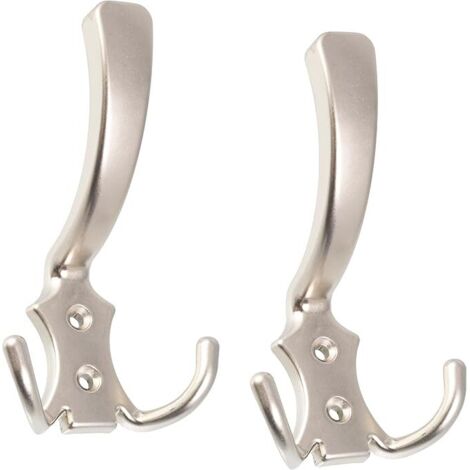 Sollbry Juego de 2 ganchos triples de pared - Gancho/percha de suspensión para perchero, sombrero, albornoz, baño, toalla, ducha, WC
