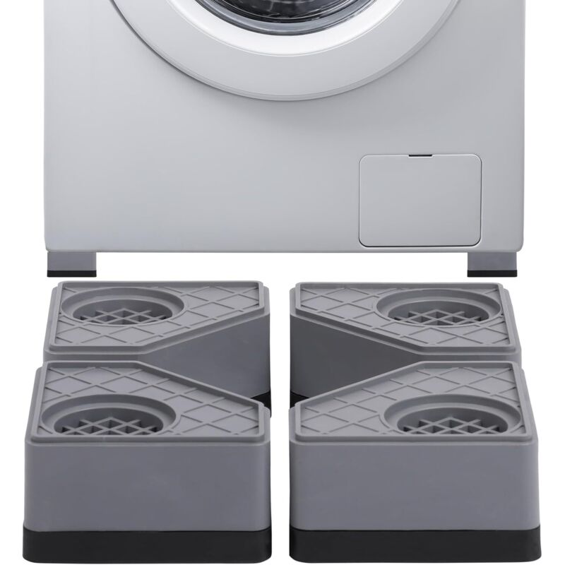 Sollbry - Juego de 4 almohadillas antivibración para lavadora y secadora: antideslizantes, antirruido y antigolpes. Estabilizador de goma contra