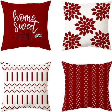 Sollbry Juego de 4 fundas de almohada modernas para sofá, cama y coche, 45 x 45 cm.