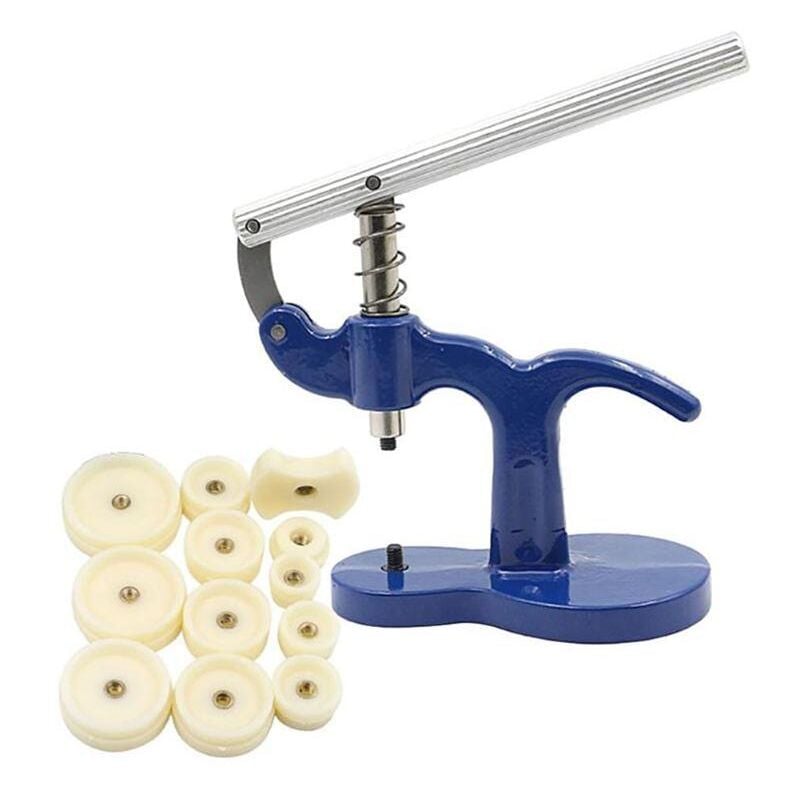 Sollbry - Kit Complet (13 pièces) compatible avec réparation de Montres, avec Potence/Presse d'horloger et 12 Tasseaux Inclus