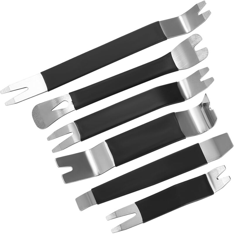 Kit de 6 herramientas para quitar molduras de coche, kit de herramientas para reparación y extracción de plástico para el interior del coche, audio y