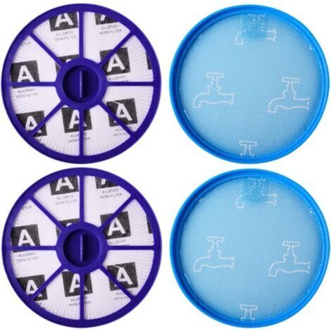 Sollbry Kit de filtres HEPA avant et arrière pour aspirateur Dyson DC19 DC20 DC21, pièces de rechange pour filtres moteur supérieurs et inférieurs avant et après - 2 pièces