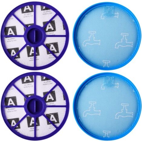 Sollbry Kit de filtros HEPA delanteros y traseros para aspiradoras Dyson DC19, DC20 y DC21. Repuestos para filtros de motor superior e inferior (antes y después) - 2 unidades