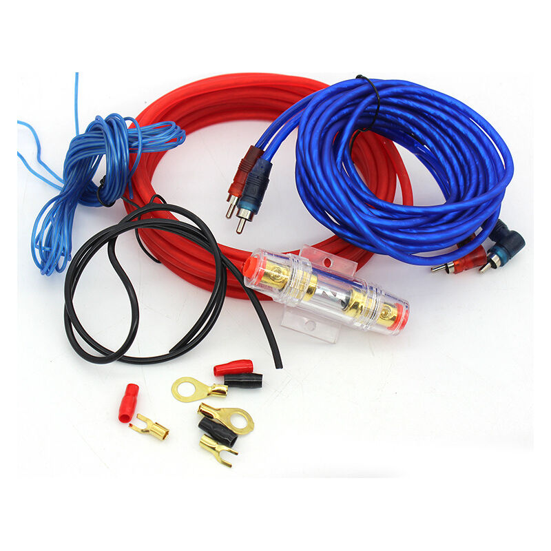 Sollbry - Kit de montage d'amplificateur de caisson de basses Audio de voiture 1500W Kit de câblage amp rca câble de support de fusible de fil