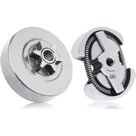 Sollbry Kit de montage de tambour d'embrayage 3/8-6T pour Husqvarna 120 36 41 136 137 141 142 235 235E 240 236 Jonsered 2035 2036 2040 2041 Partner 350 351 Chaîne scie 53000 47061