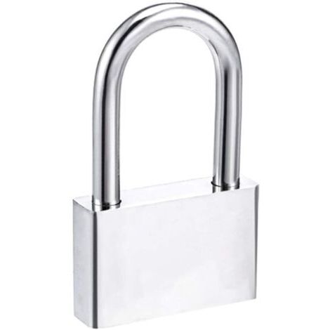 Sollbry Lamondre Cadenas 50 mm Cadenas à 4 clés, Boîtier en Acier Trempé,Longue Anse Diamètre 8 mm,Exterieur Cadenas pour Casier,Garage,Clôture,Jardin