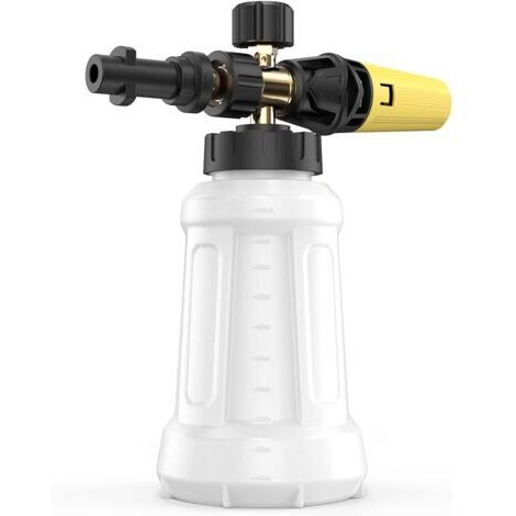 Sollbry Lance à mousse à neige pour nettoyeur haute pression Karcher K2 K3 K4 K5 K6 K7 - Canon à mousse de rechange amélioré Connect & Power - Distributeur de savon en mousse épaisse - Buse de pulvéri