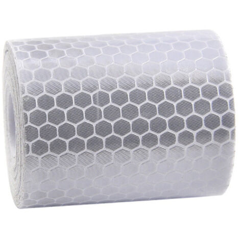 Sollbry Largeur de 5cm X Longueur de 3m, Automobile Moto rÃ©flecteurs de Camion de Tracteur de remorque, Avertissement de sÃ©curitÃ© Avertissement (Blanc)