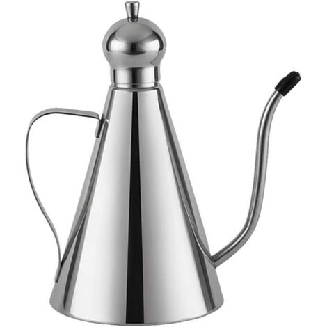 Sollbry Lata para almacenar aceite de oliva, botella de acero inoxidable, dispensador de aceite de oliva, recipiente para almacenar aceite de oliva, dispensador de vinagre, vertedor de vinagre, utensi