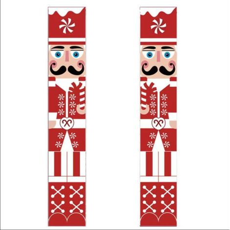 Sollbry Letrero de Cascanueces para porche, pancarta para puerta principal, bastón de caramelo navideño, decoración navideña más dulce para interiores y exteriores.