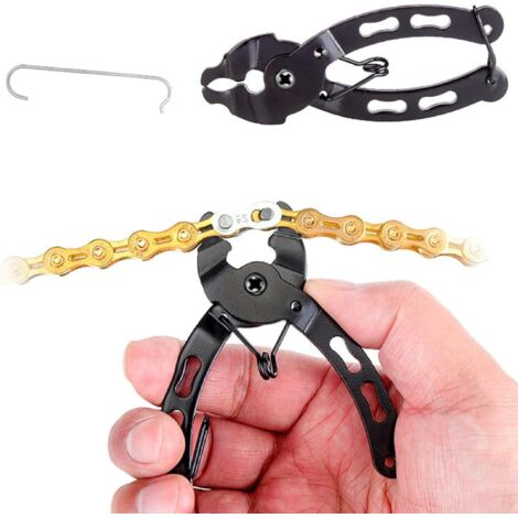 Sollbry Lien de Vélo Pince Pince à Maillons pour Chaîne de Vélo Pince à Chaîne Vélo Portable avec Crochet Chaîne, pour Vélo Route Vélo Sport Vélo Montagne, Retrait l'Outil de Réparation de Maillons de