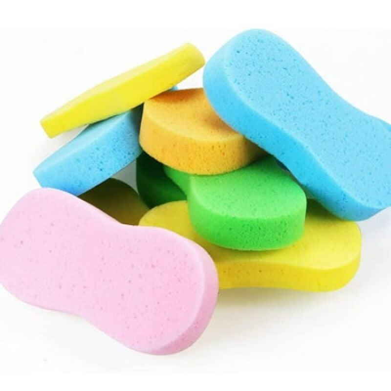 Sollbry Lot de 10 éponges de lavage de voiture, grandes éponges tout usage pour le nettoyage, éponge de nettoyage colorée à haute mousse, éponges