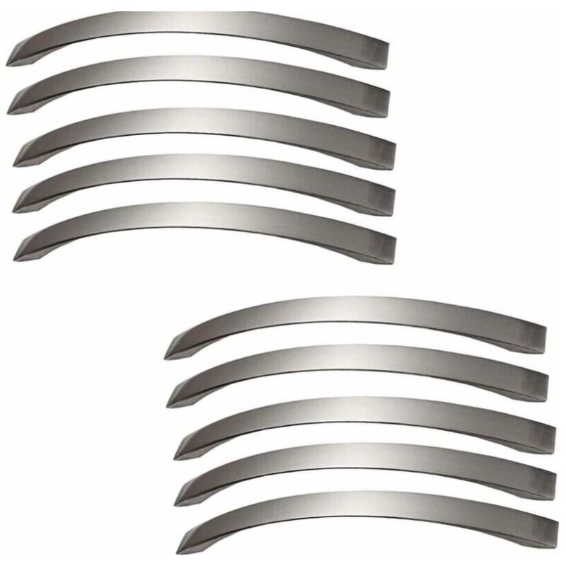 Lot de 10 poignee de meuble cuisine -Poignées de porte Brossé poignee de cuisine poignée cuisine entraxe 160mm - Sollbry