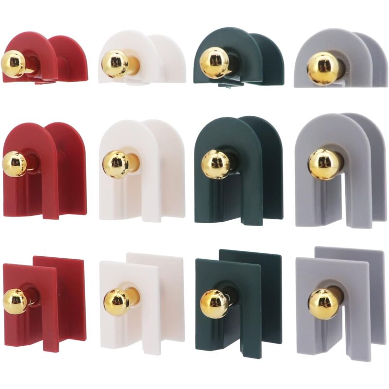 Sollbry - Lot de 12 crochets auto-adhésifs, très résistants, crochets muraux adhésifs, pour la maison, la salle de bain, le bureau, pas besoin de
