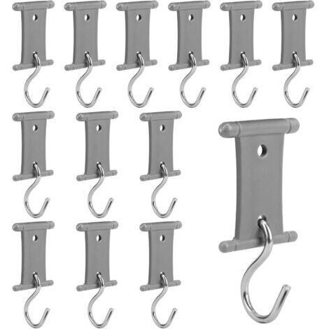 Sollbry Lot de 16 Crochets pour Auvent pour Camping-Car, Caravane, Tente de Camping, Intérieur et Extérieur, pour Rails de 5/6 mm et 7/8 mm